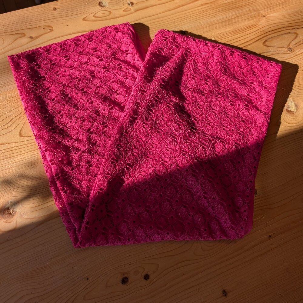 Pink Crochet Infinity Scarf - Picture 2 of 5